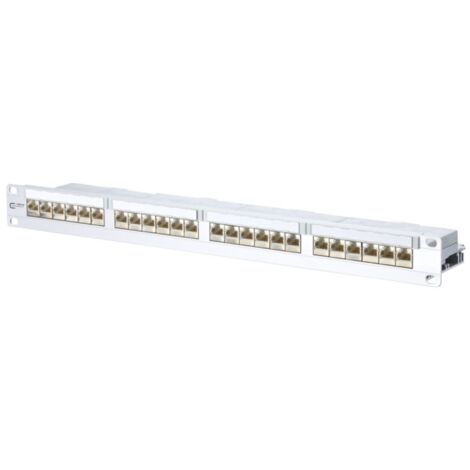 BTR NETCOM 24-Port Panel E-DAT C6A 1HE modular Alu TN EDATC6A-MP24-mod