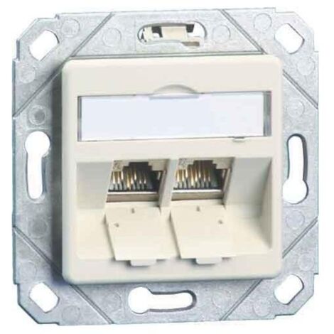 BTR NETCOM Anschlussdose C6Amodul Upk 2Port 180 Upk,rws TN C6Amod-2UPk-180rw