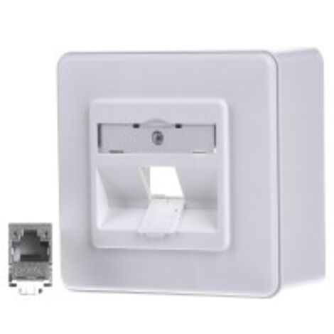 BTR NETCOM Anschlussdose, Cat.6A 1xRJ45,AP,rws TN E-DATmod-1AP-rws