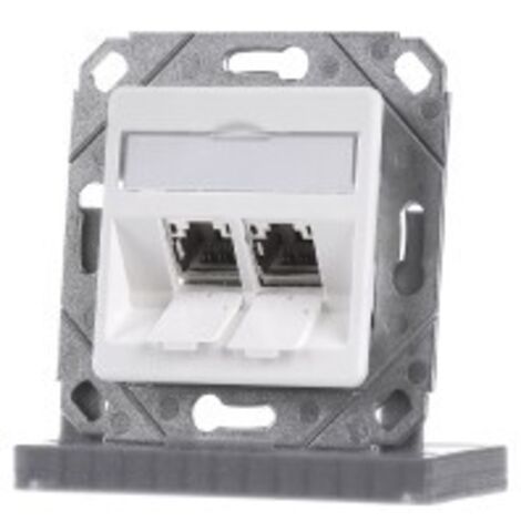 BTR NETCOM Anschlussdose, Cat.6A 2xRJ45,Upk,rws TN E-DATmod-2Upk-rws