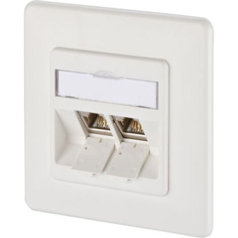 BTR NETCOM Anschlussdose, Cat.6A 2xRJ45,UP,rws TN E-DATmod-2UP-rws