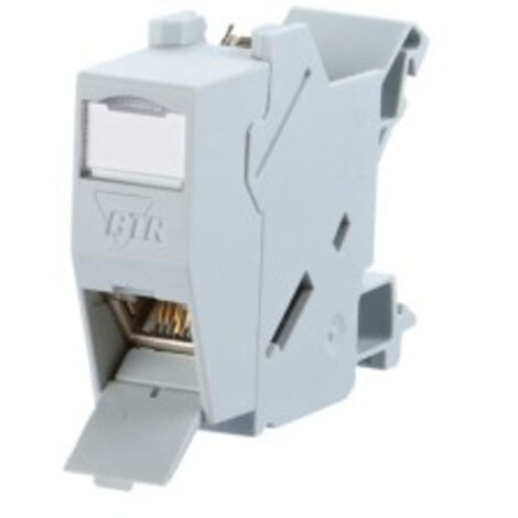 BTR NETCOM Hutschienenmodul,Kat.6 1xRJ45,inkl. Modul TN E-DATmod-REG-lgr