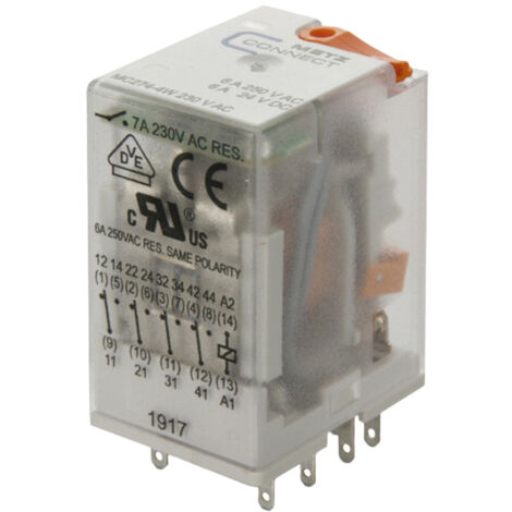 BTR NETCOM Industrierelais 4W,230VAC,7A 110017-05.14.07