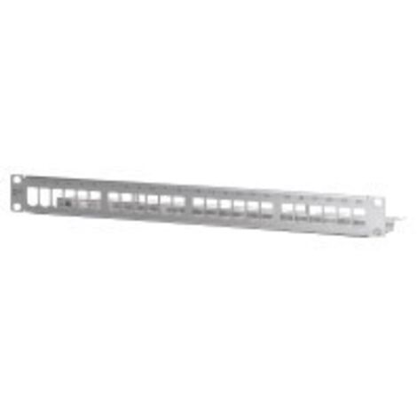 BTR NETCOM Patchfeld modul 24Port 1HE Edelstahl leer TN MPP24-Edst-leer