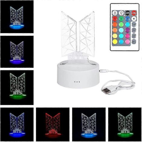 BTS LED-Nachtlicht, 16 Farben, Fernbedienung[jkw]