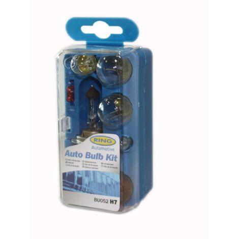 BU052 Coffret Ampoules H7 Ring -1 Ampoule H7 + 5 Ampoules Additionnelles + 2 Fusibles- 12V