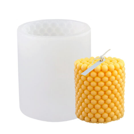 Bubble Candle Mould Silicone Mold Round Shape Candle Moulds 3D Bubble Silicone Candle Mould Column Plaster Candle Mould