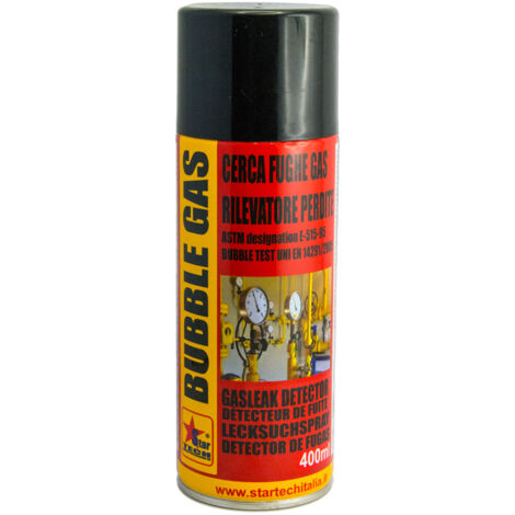 BUBBLE-GAS spray 400 ml cerca fughe gas compressi rilevatore perdite omologato 6 PEZZI