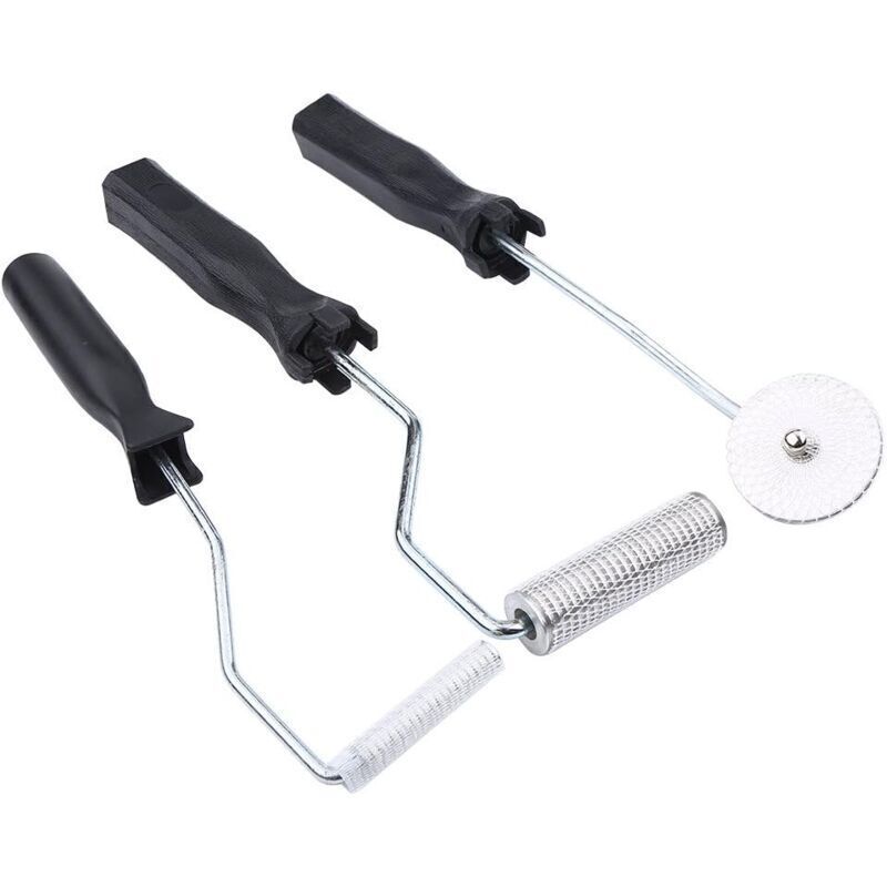 Bubble Remover Roller, 3pcs Fiberglass Bubble Paddle Roller DIY Accessory for FRP Resin and Air Bubble Removal.