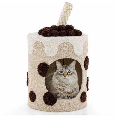 Bubble Tea Cat Tree Tower Cat Condo Furniture W/ Scratching Post