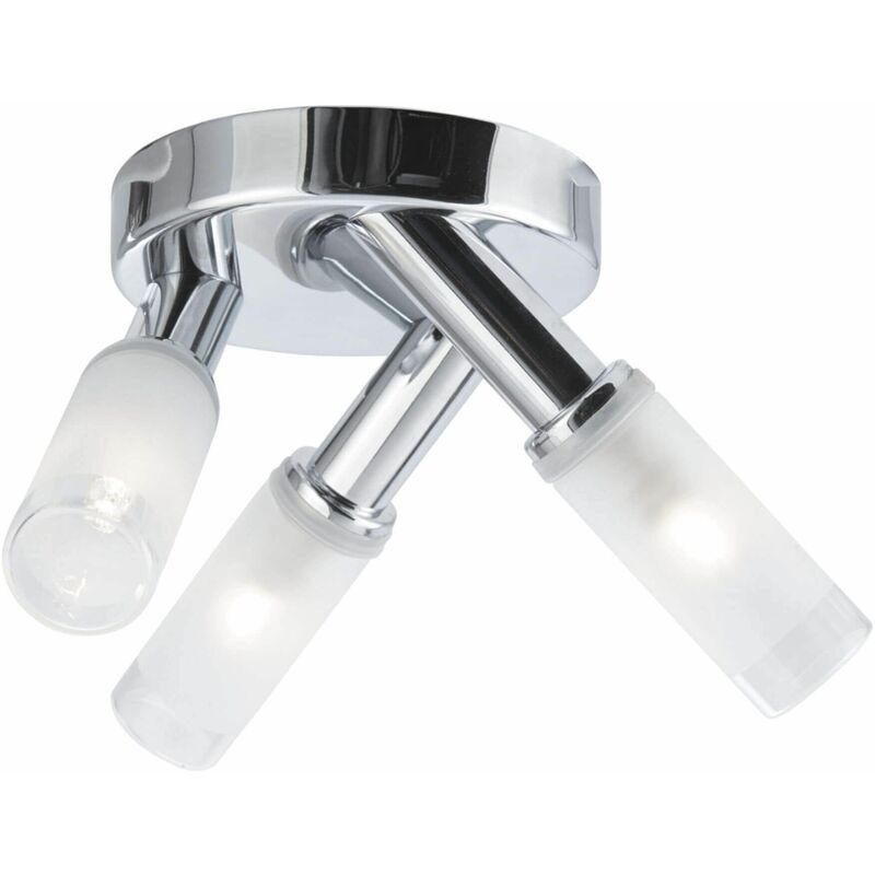 03-searchlight - Bubbles- ip44 g9 bathroom ceiling light led 3 bulbs chrome frosted glass ceiling