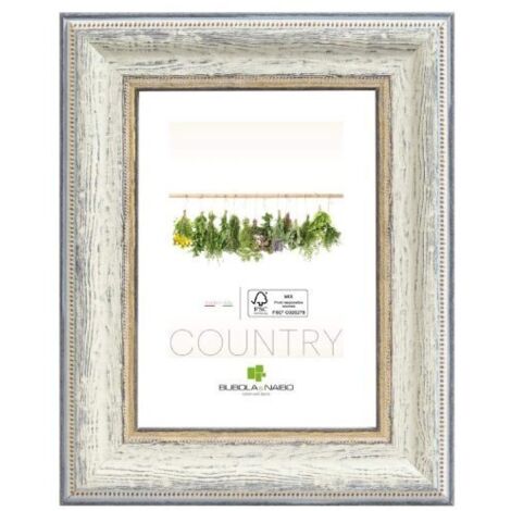 BUBOLA & NAIBO - CORNICE FABRIANO SERIE COUNTRY IN LEGNO COLORE BIANCO 50 X 70 CM. 5015 02 21