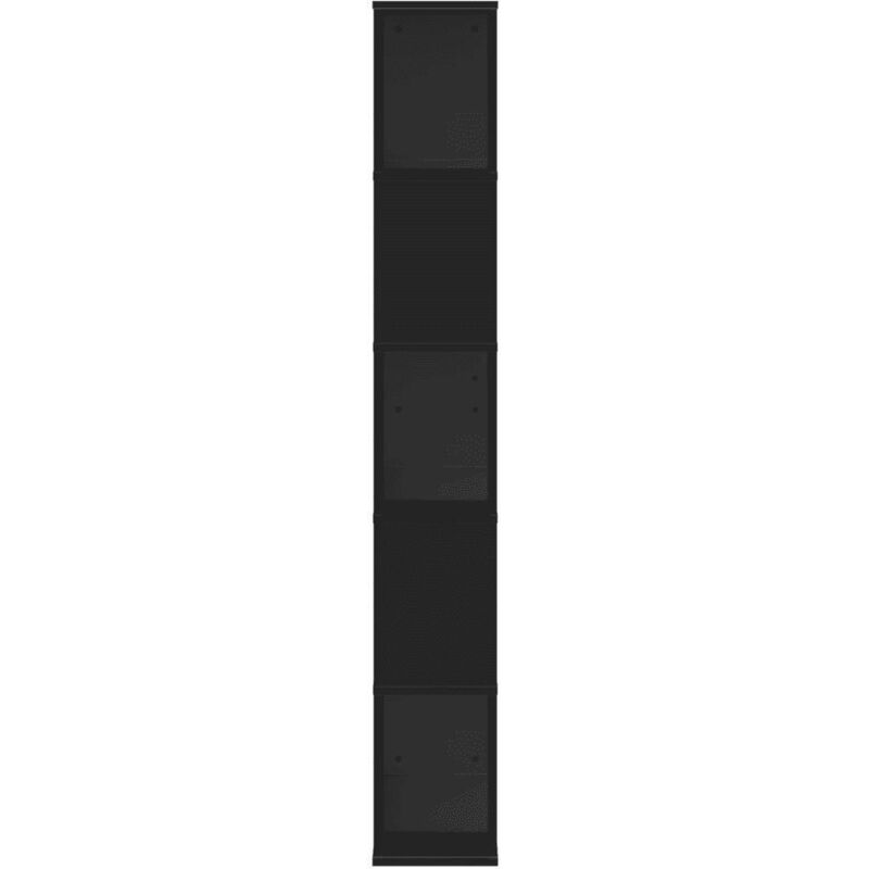 Vidaxl - Bücherregal 5 Böden Schwarz 80, 5x23, 5x162, 5 Cm Holzwerkstoff