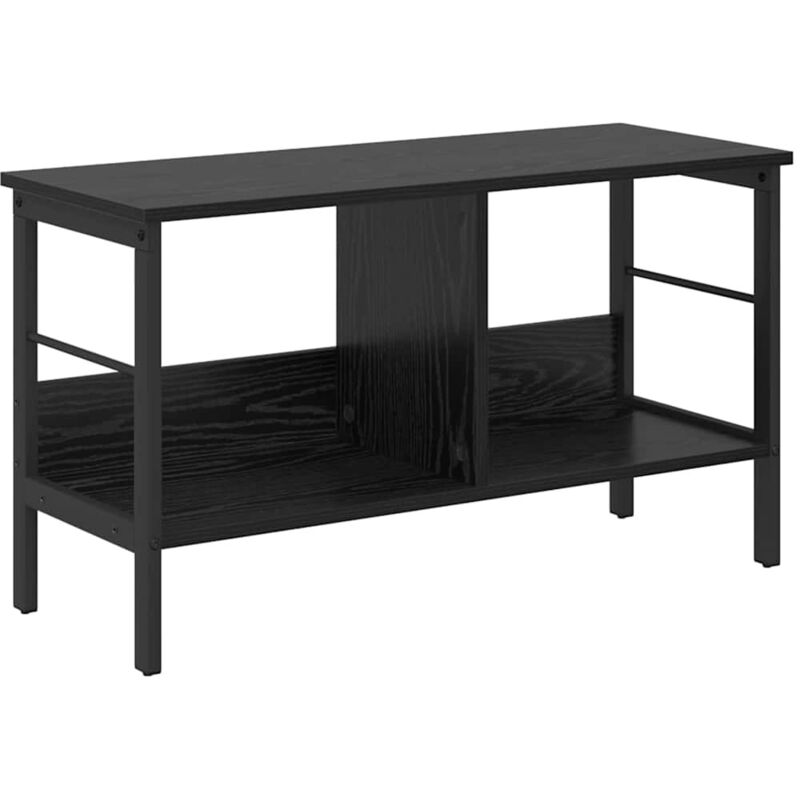 Bücherregal Schwarz Eichen-optik 82 X 32 X 47 Cm Holzwerkstoff Vidaxl