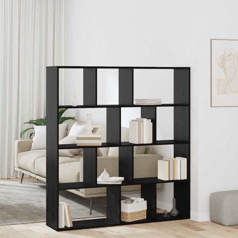 Bücherregal Schwarze Eiche 132 X 29 X 141.5 Cm Holzwerkstoff Vidaxl