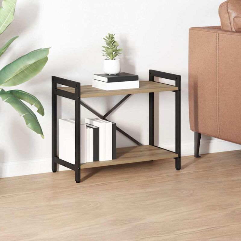 Bücherregal Eiche Handwerklich 60 X 30 X 48, 5 Cm Holzwerkstoff Vidaxl