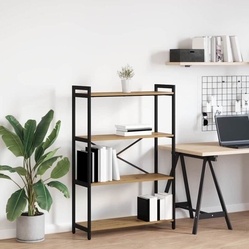 Bücherregal Eiche Handwerklich 80 X 30 X 118 Cm Holzwerkstoff Vidaxl