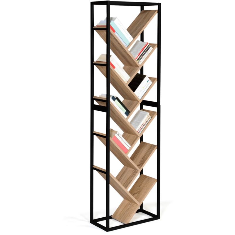 Idmarket Beige Bücherregal In Form Eines Baumes 10 Ebenen Detroit Industriedesign