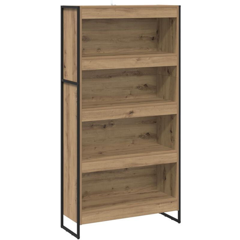 Bücherregal 2 Pcs Kunsthandwerk Eiche 80 X 30 X 155 Cm Vidaxl