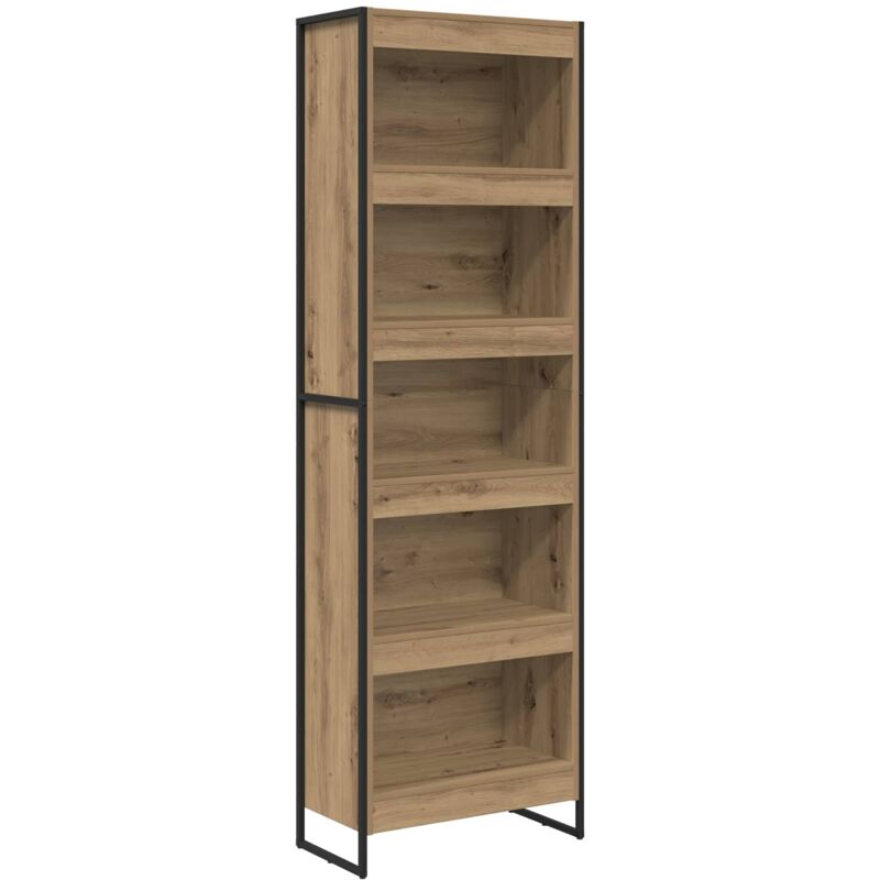 Bücherregal 2 Pcs Kunsthandwerk Eiche 80 X 30 X 155 Cm Vidaxl