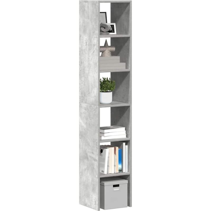 Vidaxl - Bücherregale 2stk. Stapelbar Betongrau 30x30x80cm Holzwerkstoff