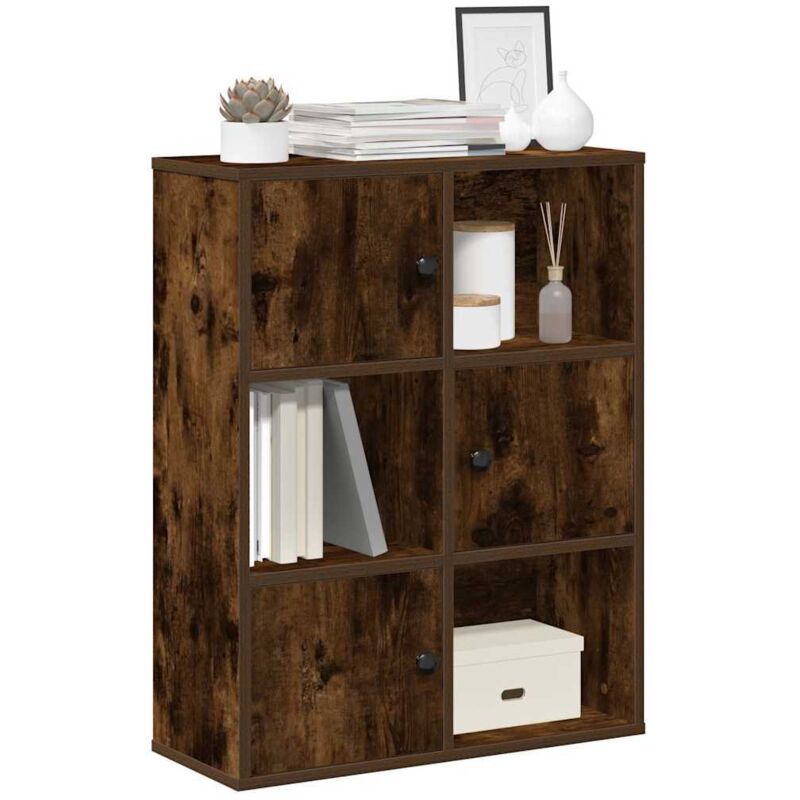 Bücherregal Räuchereiche 60x24x76, 5 Cm Holzwerkstoff Vidaxl