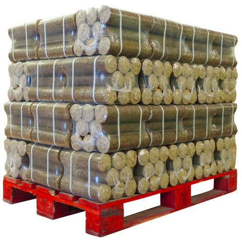 Bûches compressées de jour - 448 bûches - 100% écologique - Tenu du feu 2 H - Taux de cendres 1.5% - humidité 8%