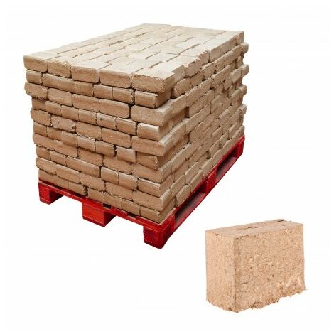 Bûches compressées de jour - 540 bûches - 100% écologique - Fabrication locale - Bois 100% français - Tenu du feu 3H