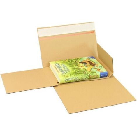 Buchverpackung Drehfix SK-Verschluss Maße 260x185x10-70mm Q.1.20 B B5 braun
