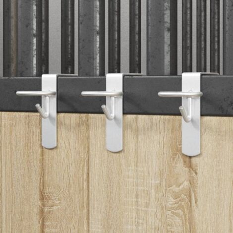 Bucket Hooks 3 pcs Portable Silver Steel vidaXL