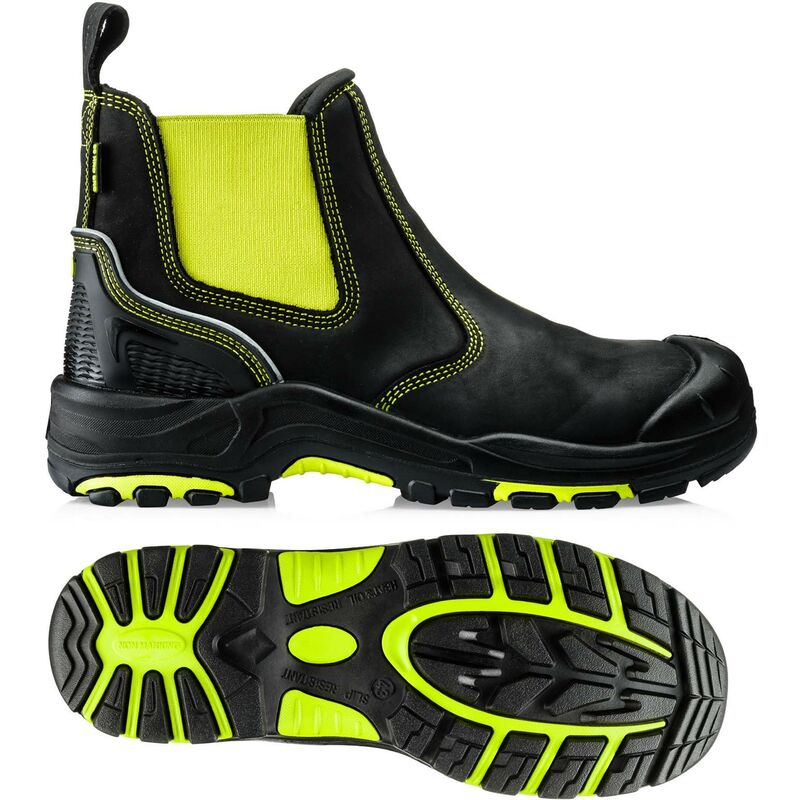 Buckler Boots BuckzViz High Viz Yellow Dealer Safety Work Boots UK Sizes 8