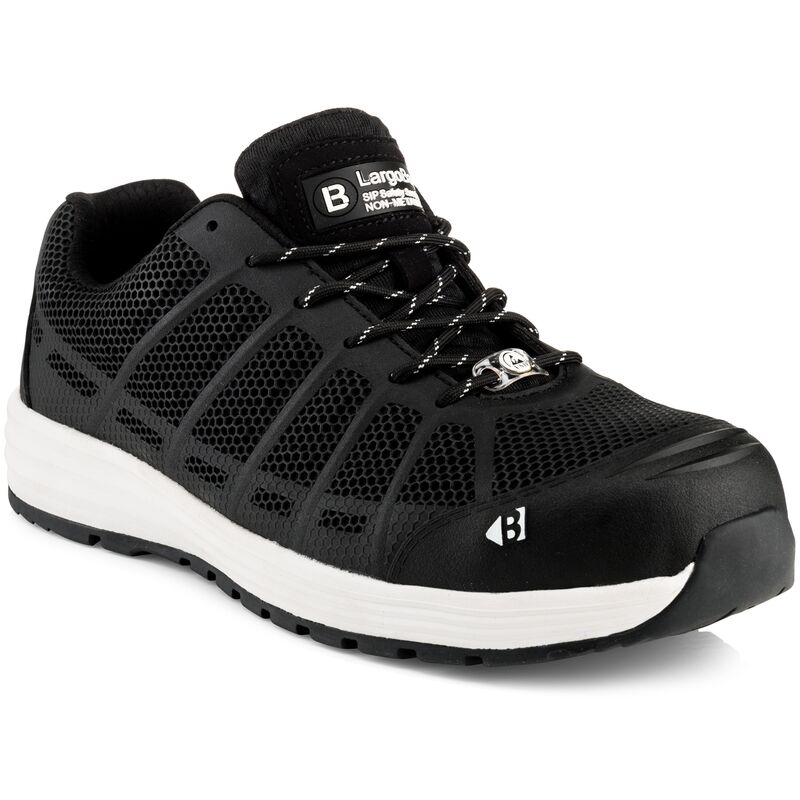 Buckbootz KEZ Safety Work Trainer Shoes Black - Size 8