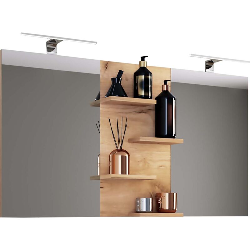 Budasi miroir de salle de bain chêne décor.
