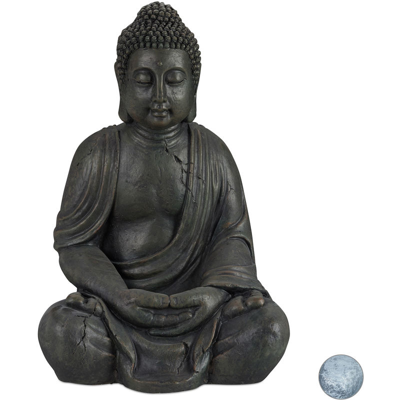 Buddha Figur sitzend, XL 70 cm, Gartenfigur, Dekofigur