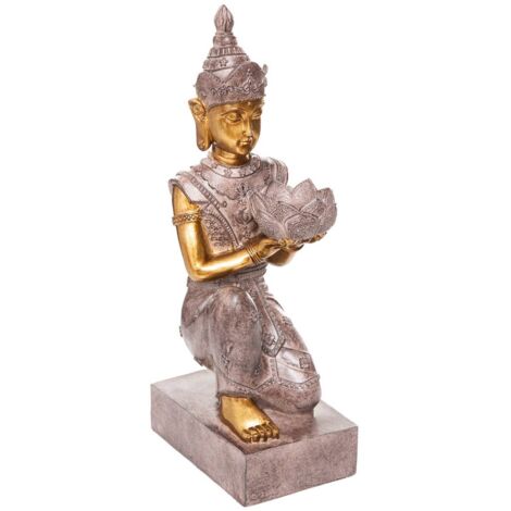 Buddha lee seduto h.45,3cm in resina - Atmosphera créateur d'intérieur