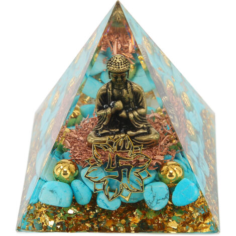 Buddha-Pyramide aus Kristall – Kraftstein für Meditation und Yoga, elegante Zen-Dekoration