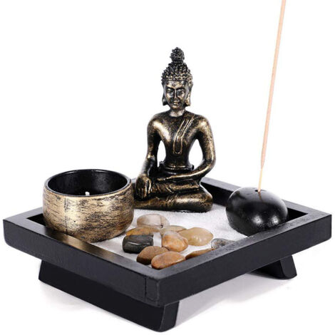 Buddha-Statue, Räucherstäbchen- und Kerzenhalter, stimmungsvolle Wohndekoration, Zen-Geschenk