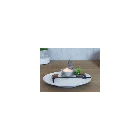 Buddha Zen Tea Light Holder Garden White Decorative Candle Holders Ornamental