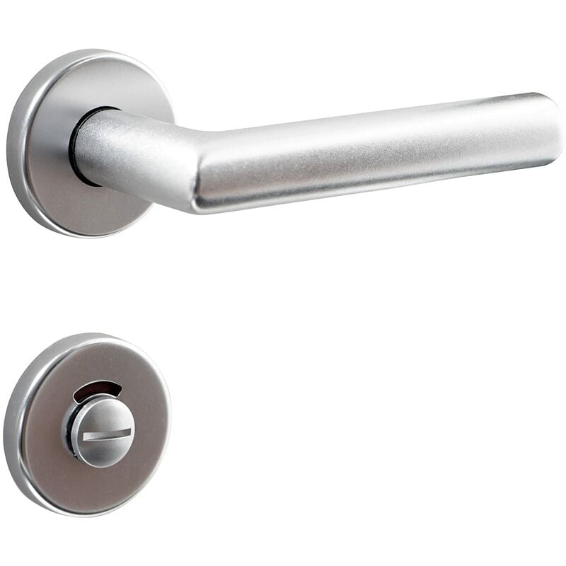 Image of Maniglia per porta in alluminio per bagno, wc, maniglia per porta, maniglia per porta, set di maniglie per porte, porte interne Berlino - Buddy4home