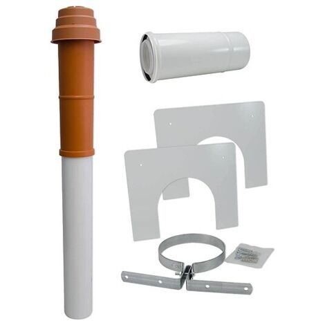 Buderus Grundbausatz DO Dachdurchführung - Ø 80/125 mm - rot - 7738112571