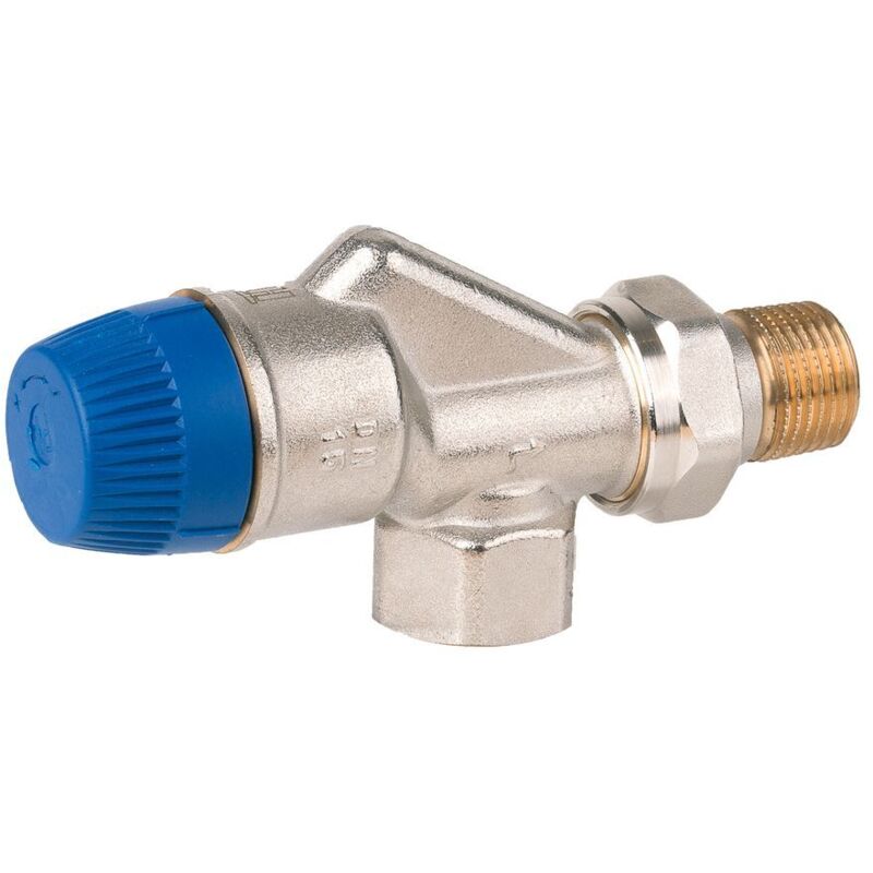 Resideo Thermostatventil Kombi-trv Messing Vernickelt, Axial, Dn15