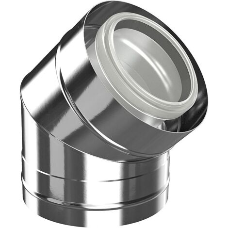 Buderus konzentrischer Abgasrohr-Bogen DN80/125 - 45° - Edelstahl - 7738112701
