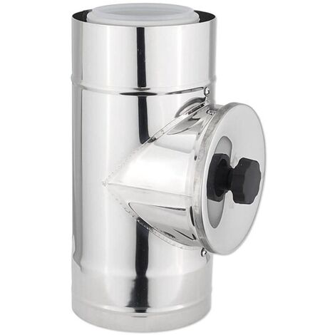Buderus Abgassystem Abgasrohr DN80//125 Revissions-T-St/ück Revisisons T-St/ück DN80//125