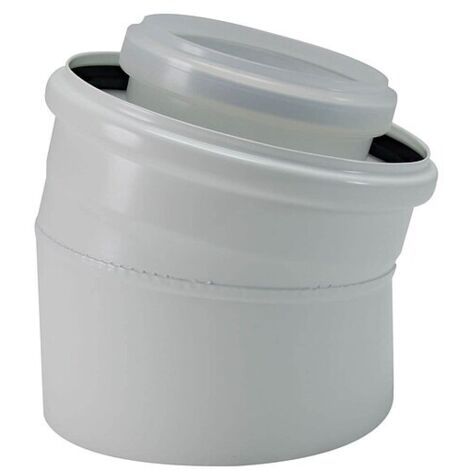 Buderus Luft-/Abgas-Bogen konzentrisch - Ø 80/125 mm - 15° - Farbe weiß - 7738112594