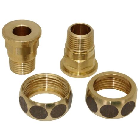 Buderus Pumpenanschlussverschraubung MS 1/2" a x 15mm i x 1" für TW, ohne Dichtung, 1 Satz