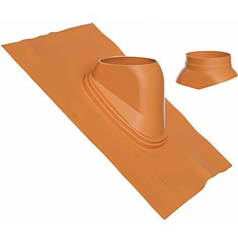 Buderus Universal-Dachziegel für Luft-/Abgas-System - Ø 125 mm - 35° bis 55° - rot - 7738112514