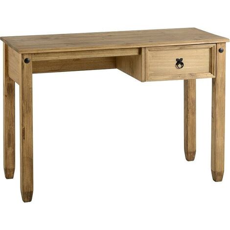 Budget Mexican Study Desk - L44.5 x W107 x H75 cm - Distressed Waxed Pine