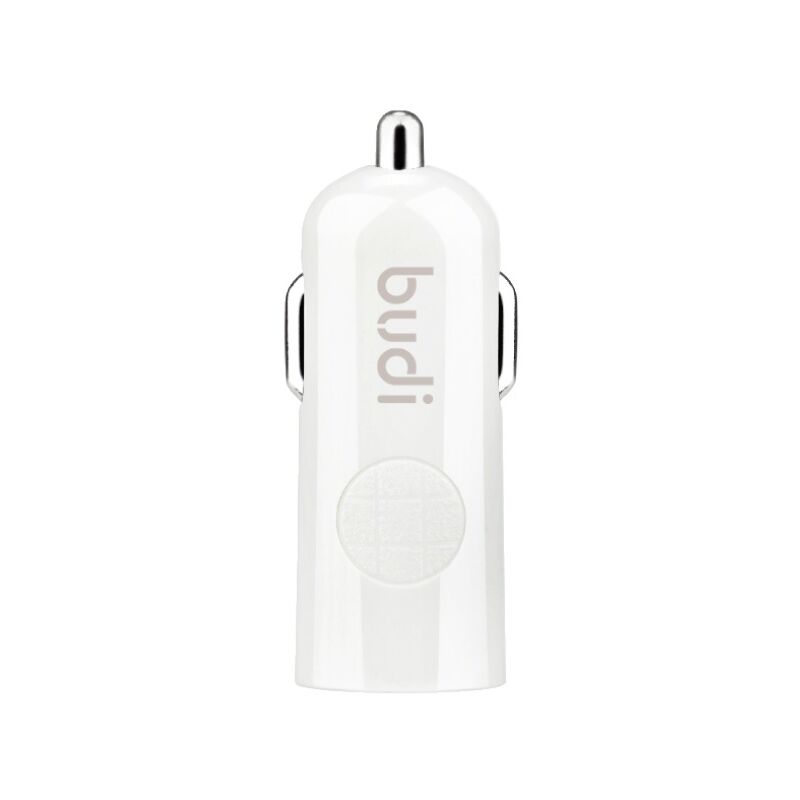 Budi - Chargeur de voiture USB (Blanc)