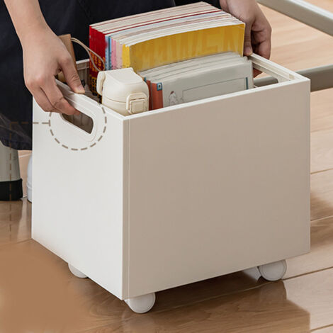 Bücherkorb – Stapelbar – Tragkraft 50 kg – Multifunktional – Seitlicher Zugriff – Rollwagen