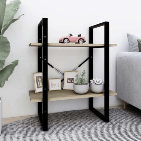 Bücherregal 2 Fächer Sonoma-Eiche 60x30x70 cm Holzwerkstoff vidaXL